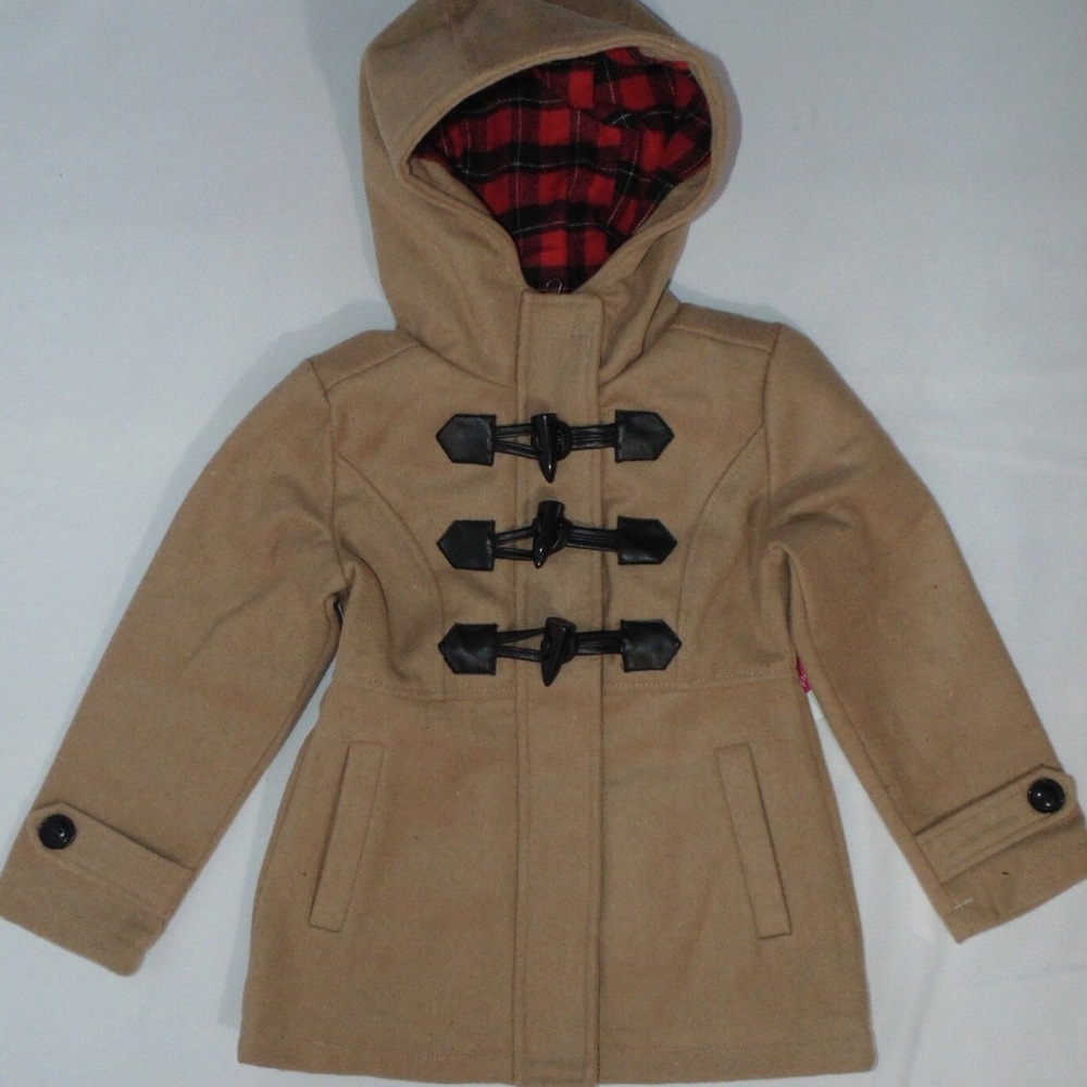 Girls size 10 wool jacket with lining and hood